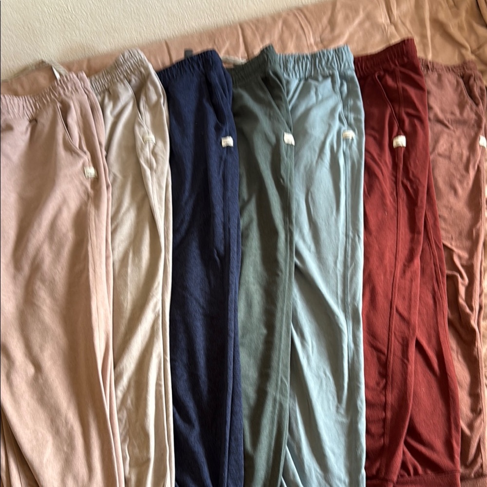 Vuori Cream and Blue Track Pants Joggers
